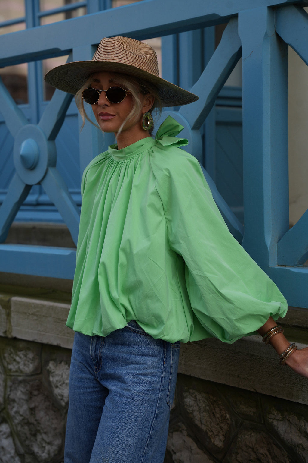 Blouse Dos Nu Lorena - Verte