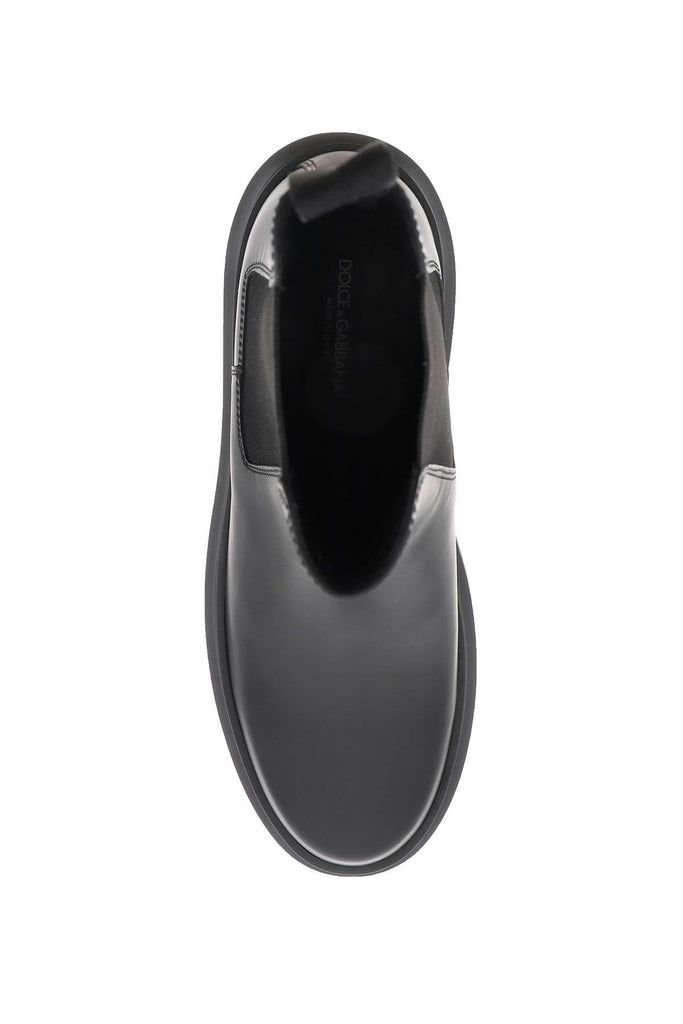 Dolce & Gabbana - Bottes Dolce & Gabbana Chelsea Boots In Brushed Leather