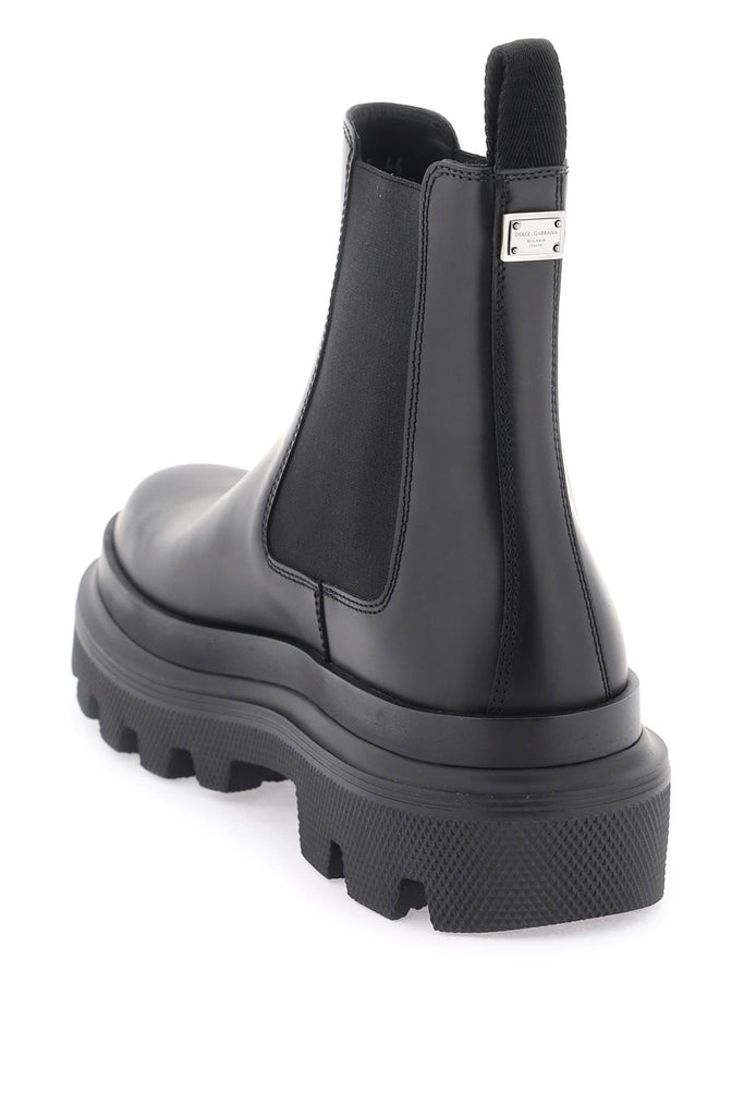 Dolce & Gabbana - Bottes Dolce & Gabbana Chelsea Boots In Brushed Leather