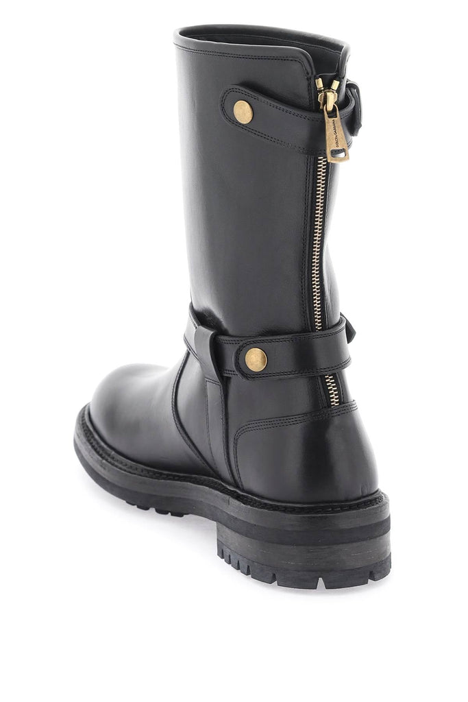 Dolce & Gabbana - Bottes Dolce & Gabbana Leather Biker Boots