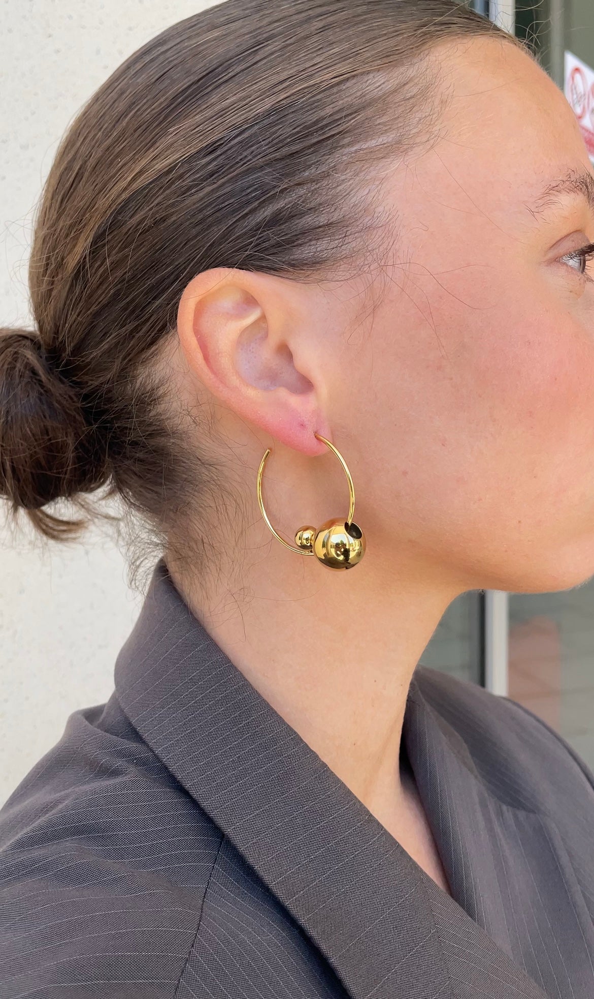 Boucles D'Oreilles Asymmetric Pearl