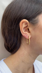 Boucles D'Oreilles Thin Rectangular