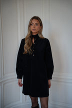 Robe En Velours Cristelle - Marine