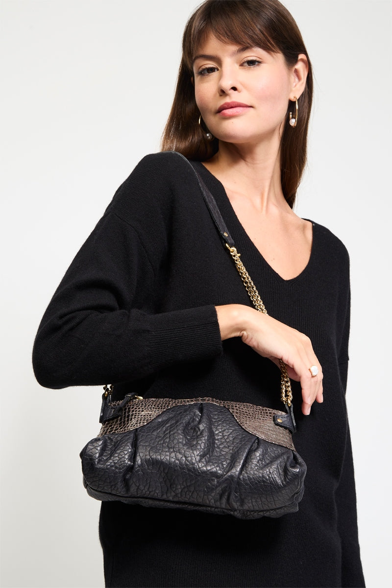 Sac À Bandoulière Venus - Noir/Argent