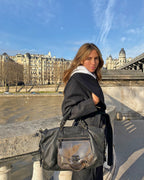 Sac À Main Odelia - Noir/Imprime Python Gris Metallic