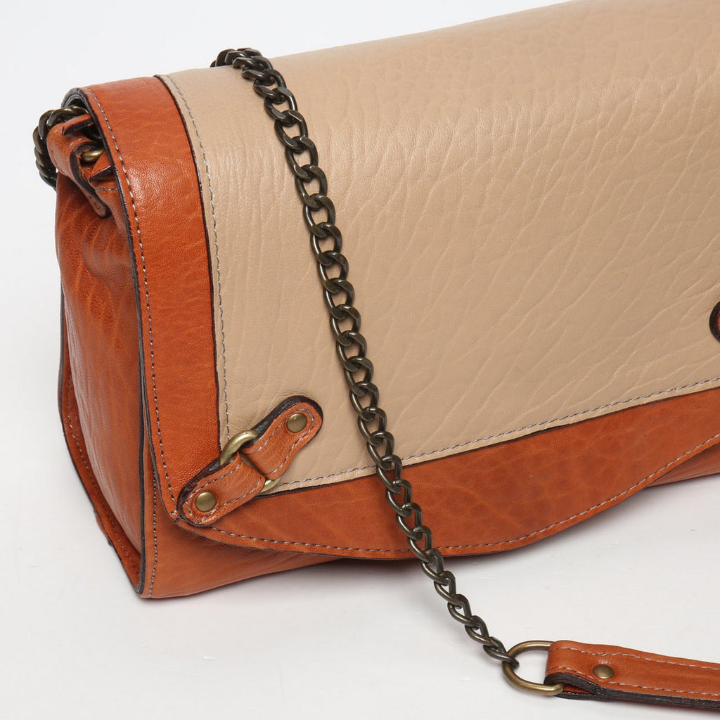 Sac À Bandoulière Alice - Java Cognac / Nude