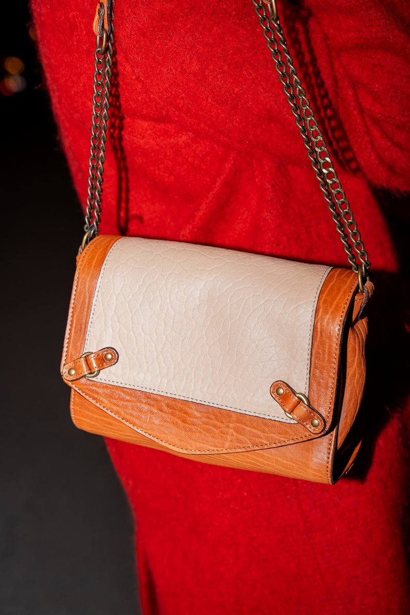 Sac À Bandoulière Alice - Java Cognac / Nude