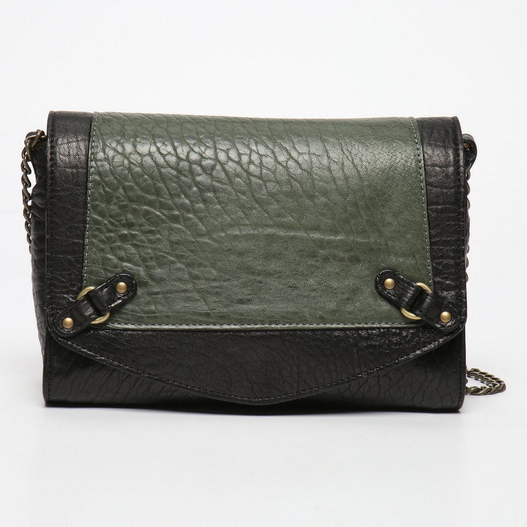 Sac À Bandoulière Alice - Noir Prncipale/Vert Bouteille Secondaire