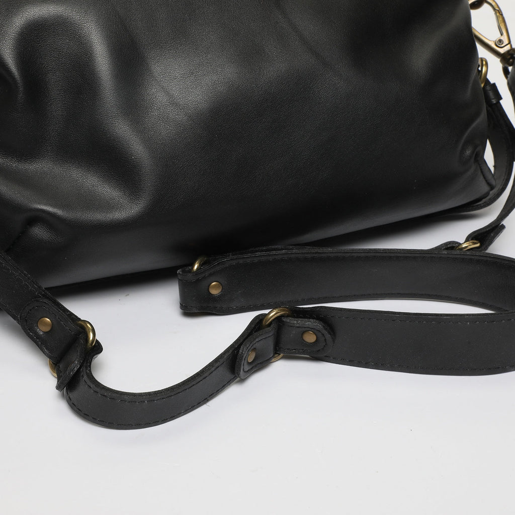 Petit Sac À Main Mini Odelia - Noir / Imprime Croco Noir