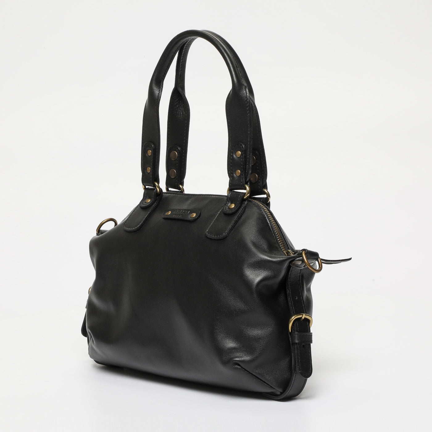 Petit Sac À Main Mini Odelia - Noir / Imprime Croco Noir