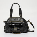 Petit Sac À Main Mini Odelia - Noir / Imprime Croco Noir