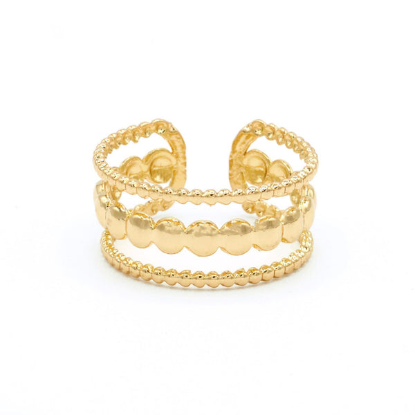 Bague Ajustable Matahi - Laiton Doré