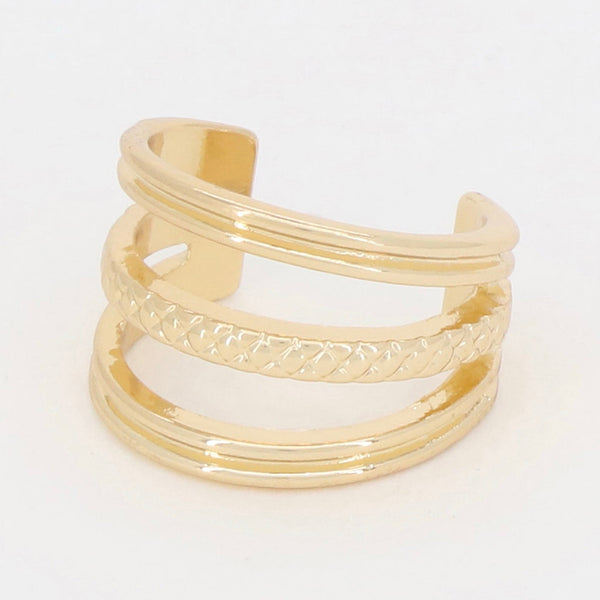 Bague Ajustable Caravelle - Laiton Doré