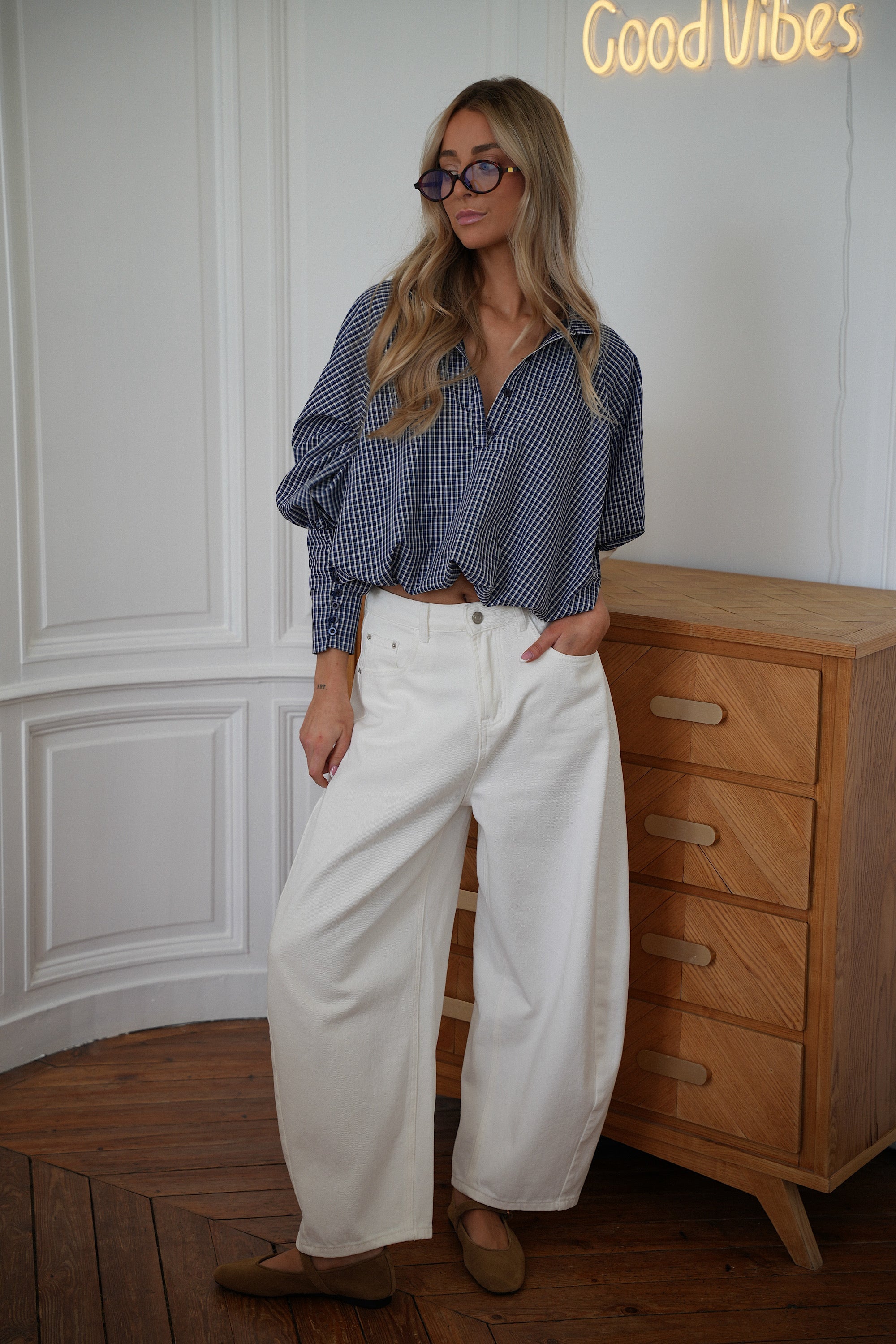 Jean Ample Izabel - Blanc