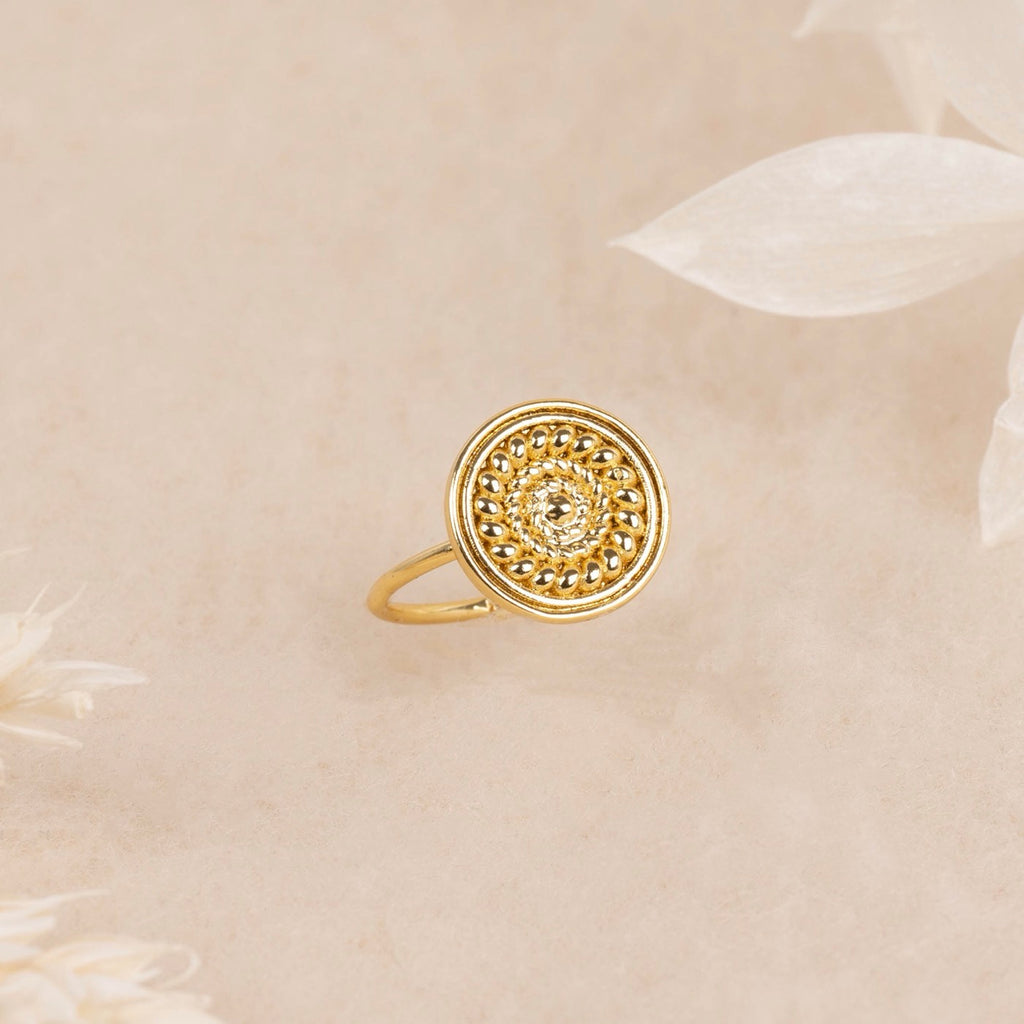Bague Ajustable Bourail - Laiton Doré