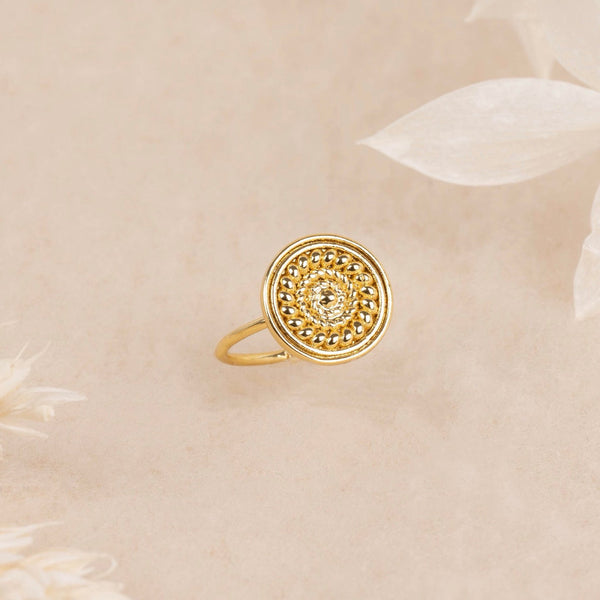 Bague Ajustable Bourail - Laiton Doré