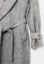 Manteau D'Alpaga Gris