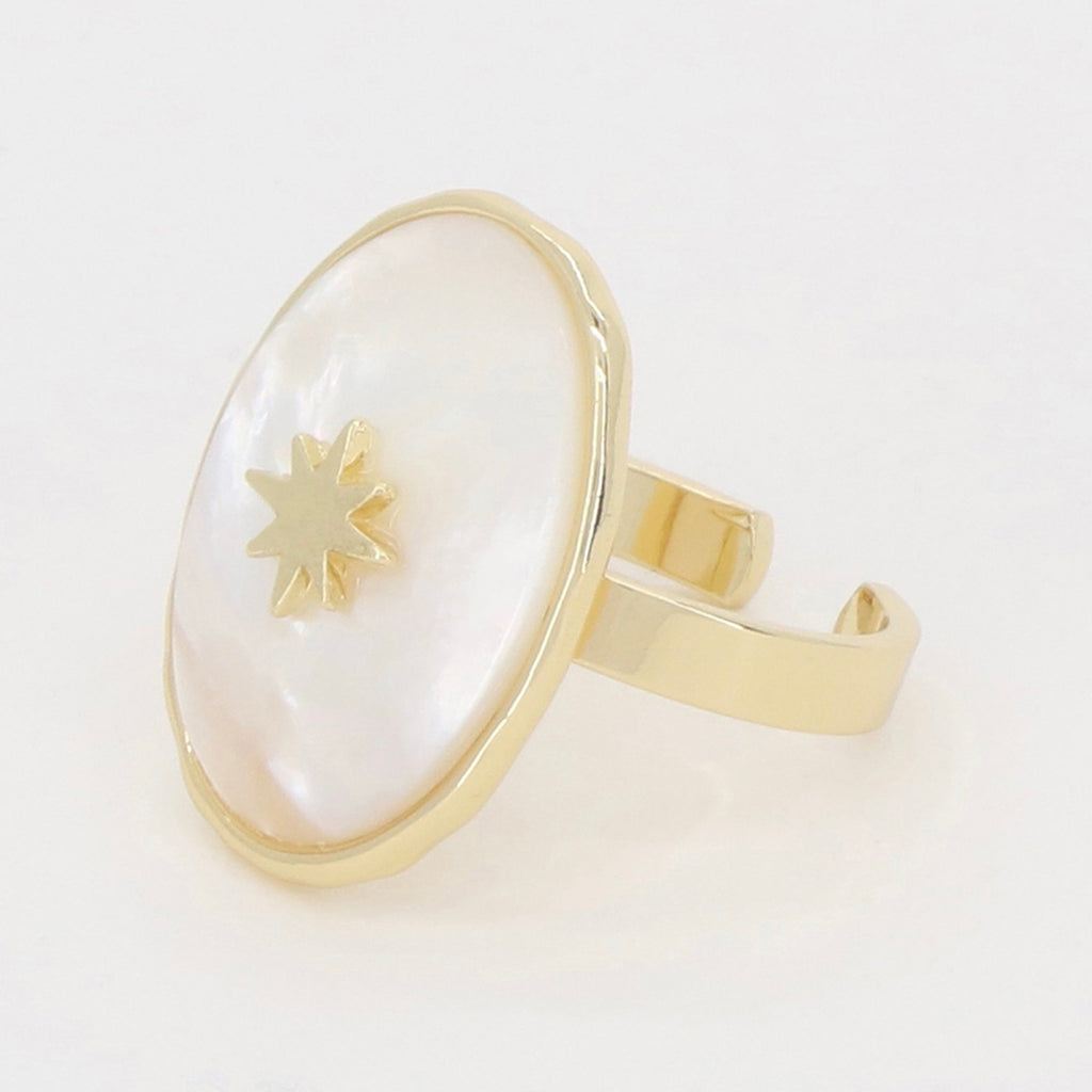 Bague Ajustable Iles Des Pins - Laiton Doré