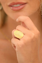 Bague Ajustable Heimanu - Laiton Doré