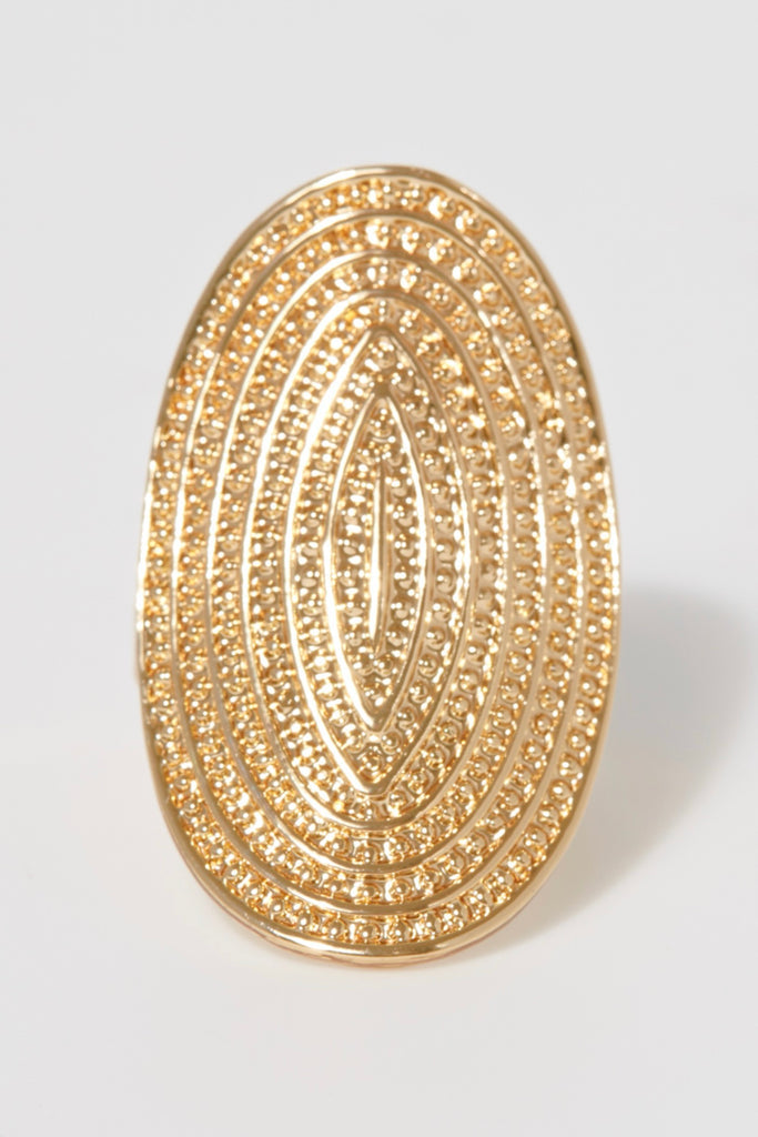 Bague Ajustable Heimanu - Laiton Doré