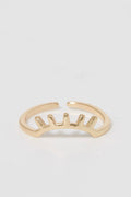 Bague Ajustable Vainui - Laiton Doré