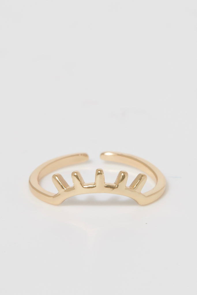 Bague Ajustable Vainui - Laiton Doré