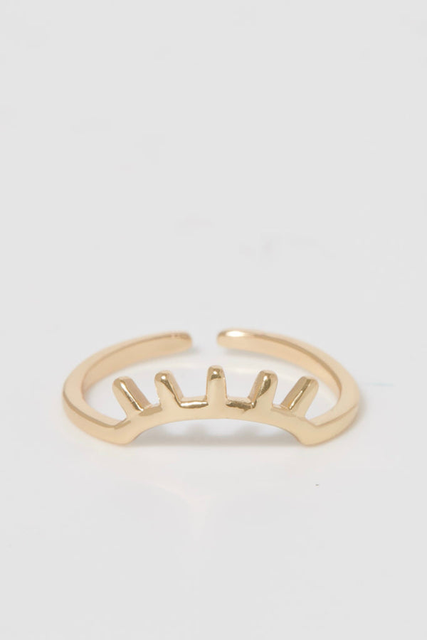 Bague Ajustable Vainui - Laiton Doré