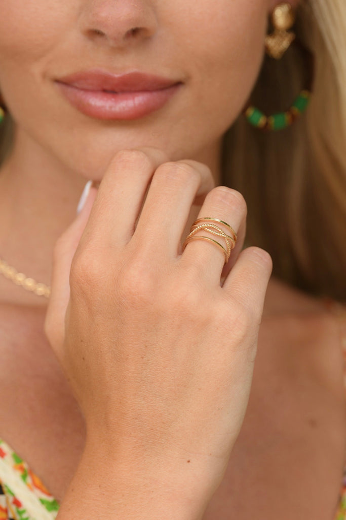 Bague Ajustable - Laiton Doré