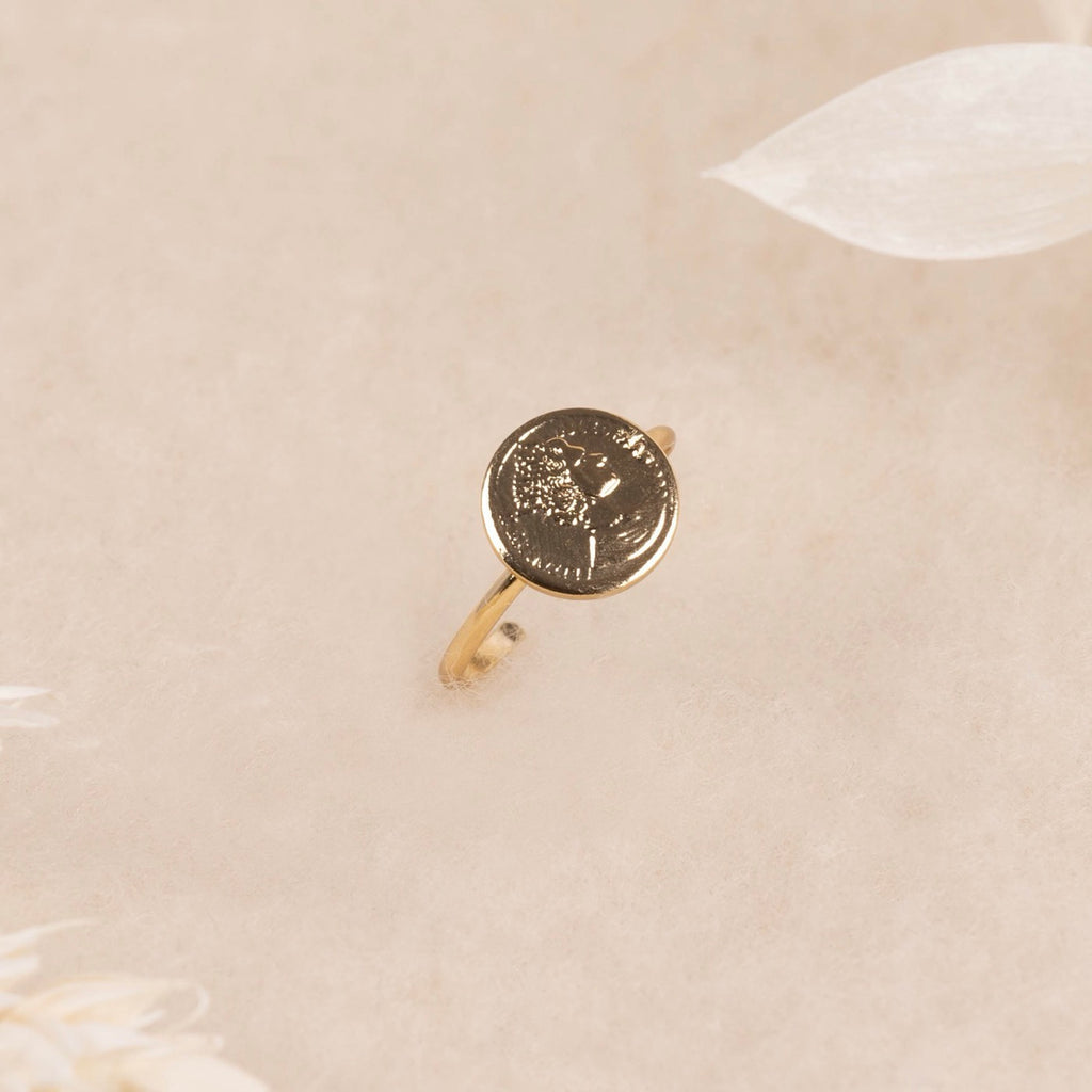 Bague Ajustable Fidji - Laiton Doré