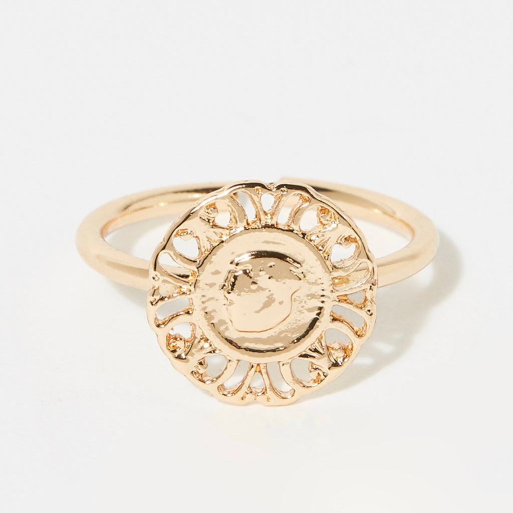 Bague Ajustable Kensia - Laiton Doré