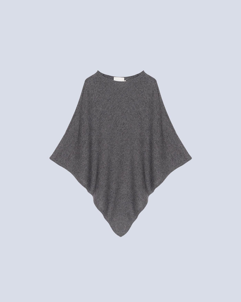 Absolut Cashmere - Cape Triangle Celine - Gris Chine Foncé - 100% Cachemire 12GG - Femme