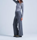 Absolut Cashmere - Pantalon Large Tracey - Gris Chine Foncé - 100% Cachemire 12GG - Femme