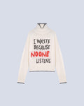 Absolut Cashmere - Pull Wording Majora - Combo Écru - Femme
