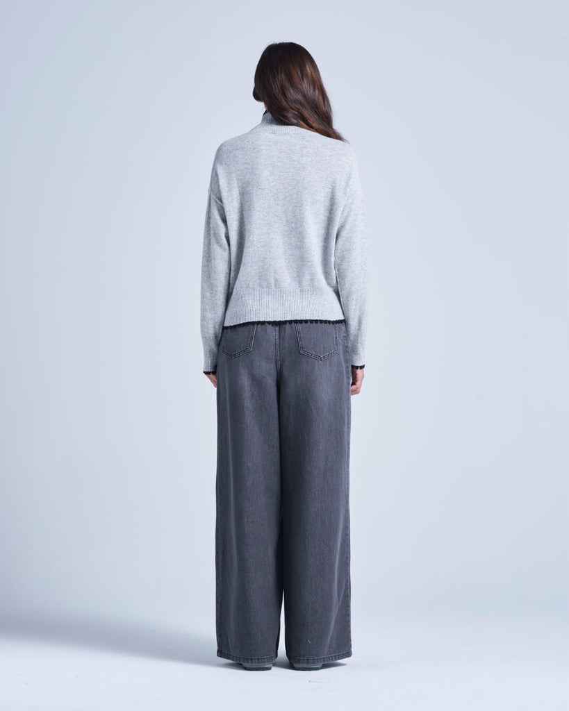 Absolut Cashmere - Pull Wording Majora - Combo Gris Chine Clair - Femme