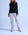 Pull Col Rond Finitions Roulées Taylor - Noir - 100% Cachemire 12Gg - Mixte