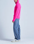 Absolut Cashmere - Gilet Capuche Finitions Roulées Leone - Rose Fluo - 100% Cachemire 12GG - Mixte