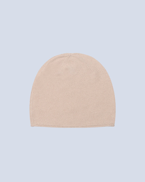 Bonnet Finitions Roulettées Billy - Grège - 100% Cachemire 12Gg - Mixte