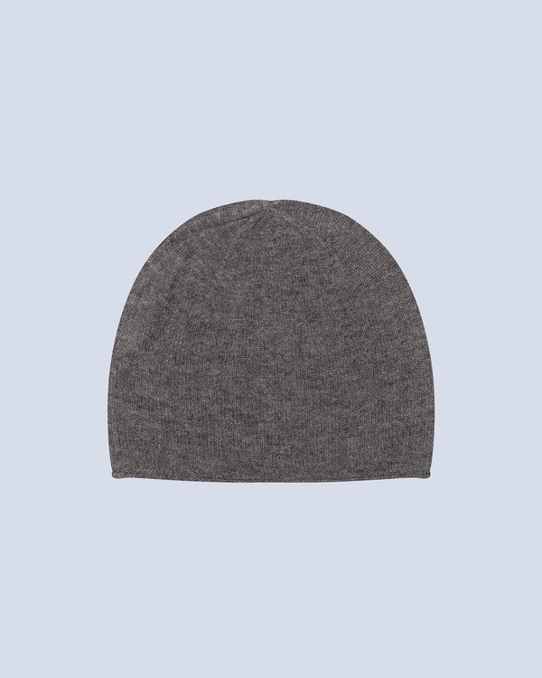 Bonnet Finitions Roulettées Billy - Gris Chine Foncé - 100% Cachemire 12Gg - Mixte