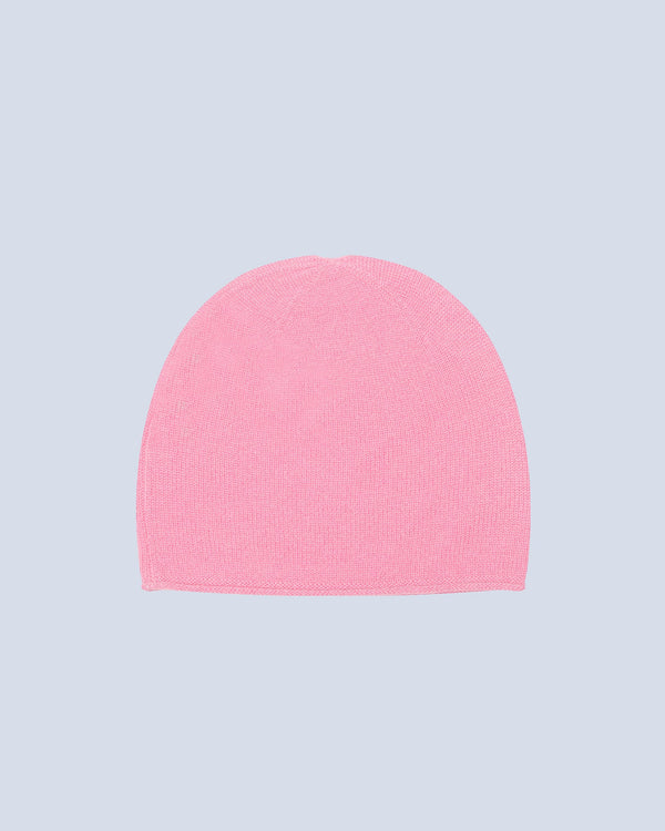 Bonnet Finitions Roulettées Billy - Rose Bubble Gum - 100% Cachemire 12Gg - Mixte