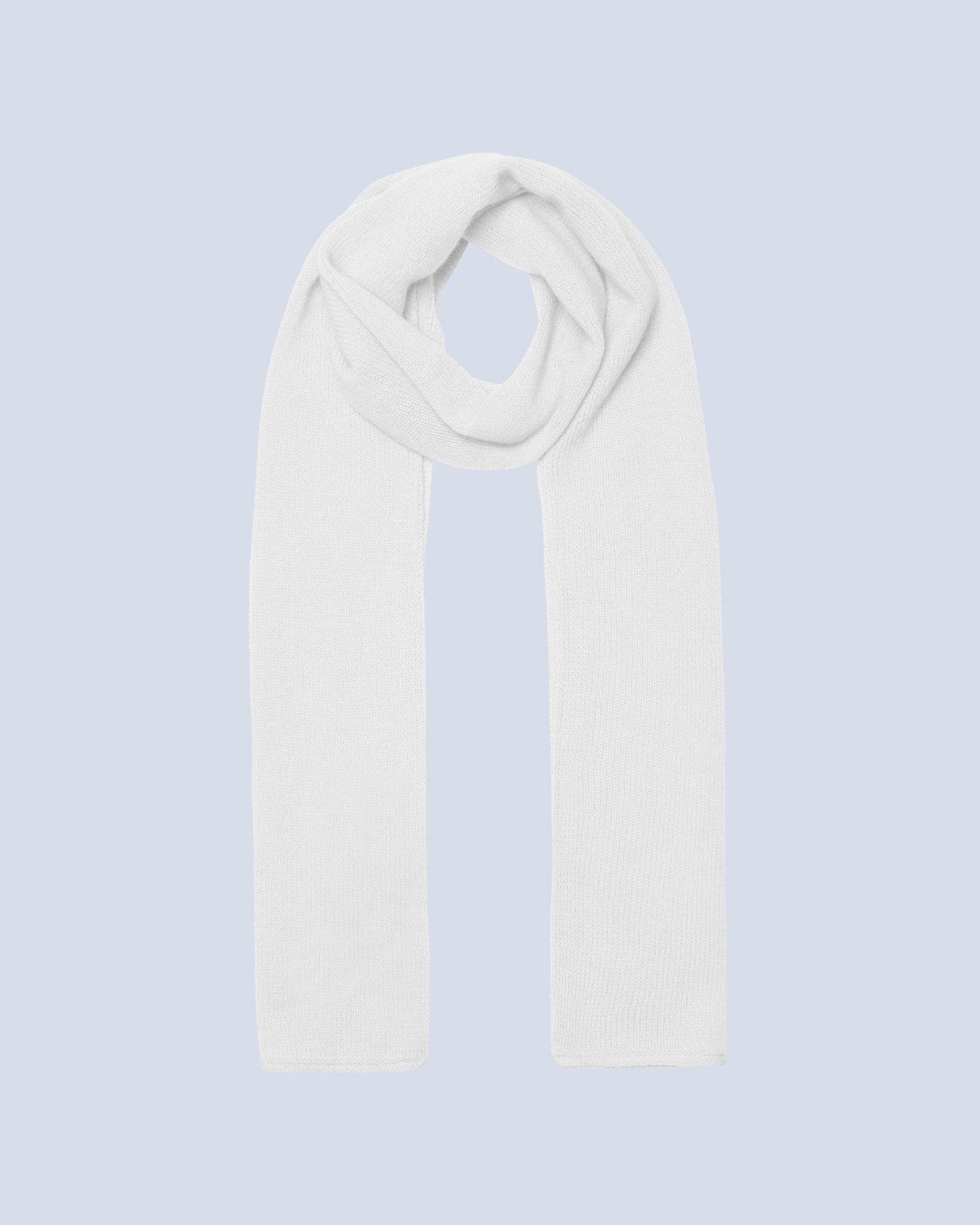 Écharpe Finitions Roulettées Jordan - Blanc - 100% Cachemire 12Gg - Mixte