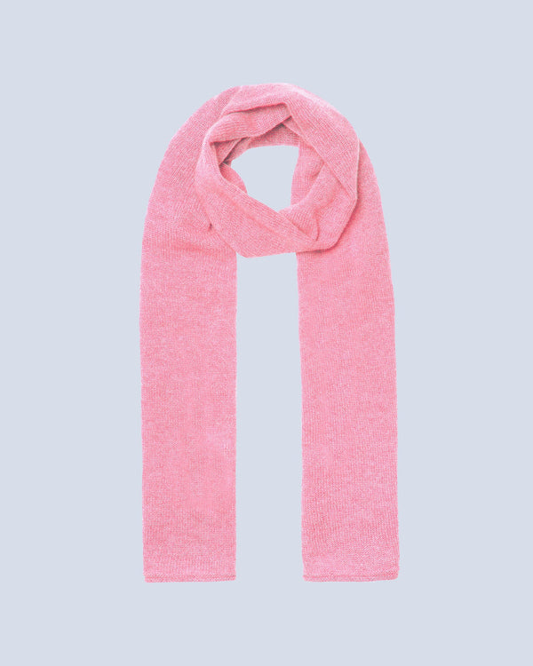 Écharpe Finitions Roulettées Jordan - Rose Bubble Gum - 100% Cachemire 12Gg - Mixte