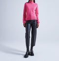 Absolut Cashmere - Pull Col Roulé Manches Longues Themys - Rose Fluo - 100% Cachemire 12GG - Femme