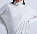 Absolut Cashmere - Poncho Large Col Roulé Clara - Nuage - 100% Cachemire 12GG - Femme