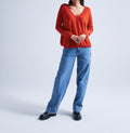 Absolut Cashmere - Pull Large Col V Angele - Nectarine - 100% Cachemire 12GG - Femme