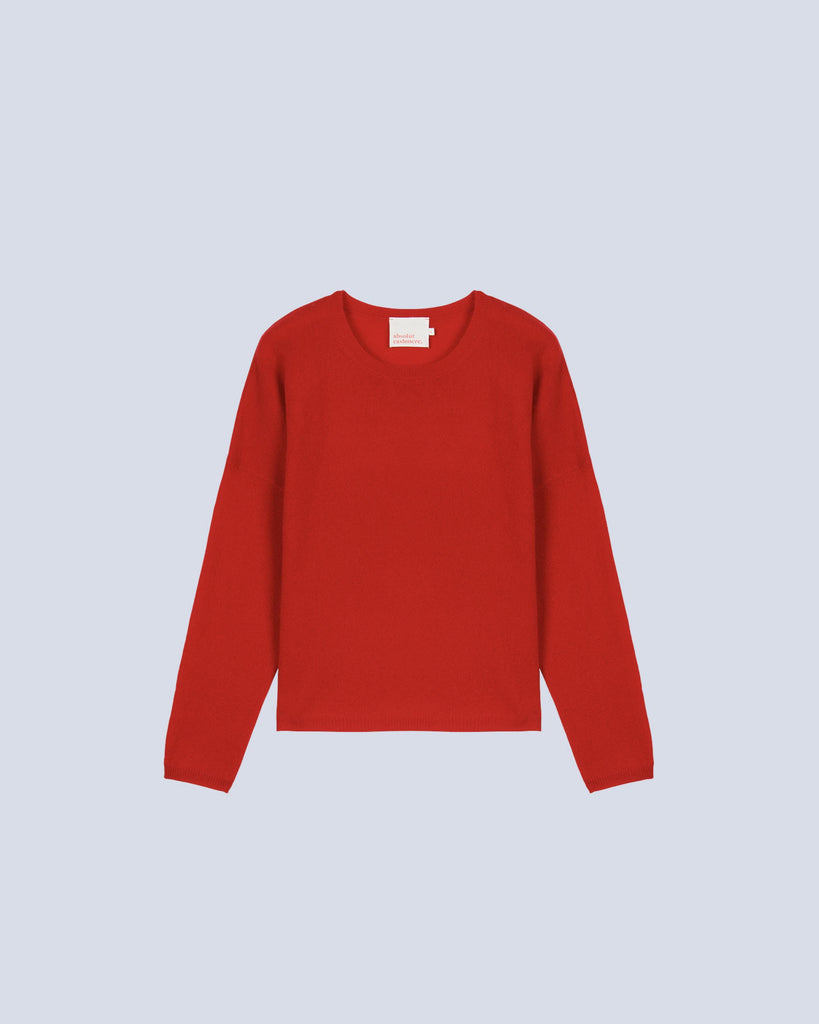 Absolut Cashmere - Pull Col Rond Kaira - Cerise - 100% Cachemire 12GG - Femme
