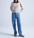 Absolut Cashmere - Pull Col Rond Kaira - Grège - 100% Cachemire 12GG - Femme