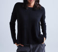 Absolut Cashmere - Pull Col Rond Manches Longues Kenza - Noir - 100% Cachemire 12GG - Femme