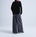 Absolut Cashmere - Pull Col Rond Manches Longues Kenza - Noir - 100% Cachemire 12GG - Femme