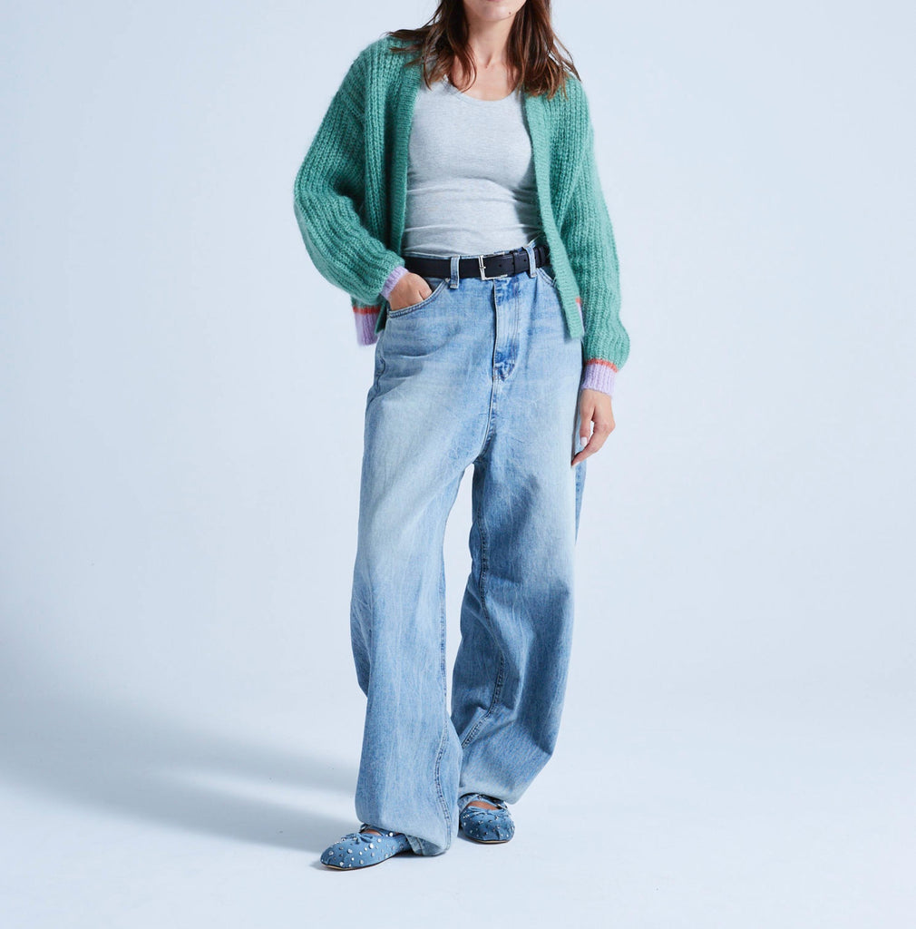 Absolut Cashmere - Gilet Mi-Long Manches Longues Solveig - Combo Amande - Femme
