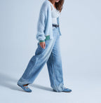 Absolut Cashmere - Gilet Mi-Long Manches Longues Solveig - Combo Ciel - Femme